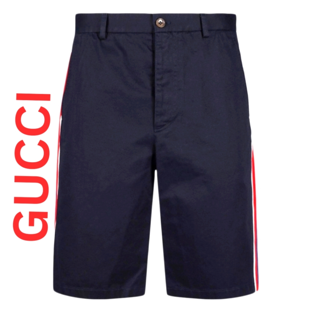 Gucci Canvas navy resort collection Shorts Size 46